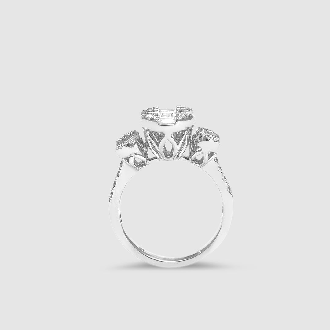 B.G Diamond Cluster Ring