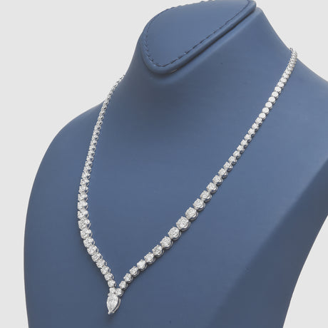 Tiger Prong Bottom Pear GAIA Necklace