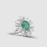 Green Emerald Oval Ring