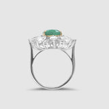 Green Emerald Oval Ring