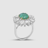 Green Emerald Oval Ring