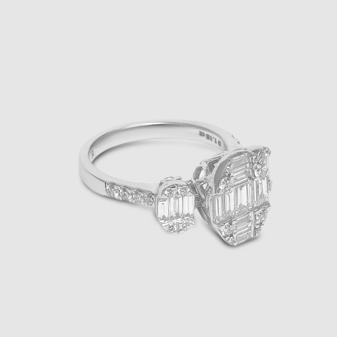 B.G Diamond Cluster Ring