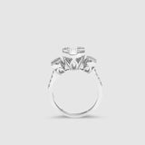 B.G Diamond Cluster Ring